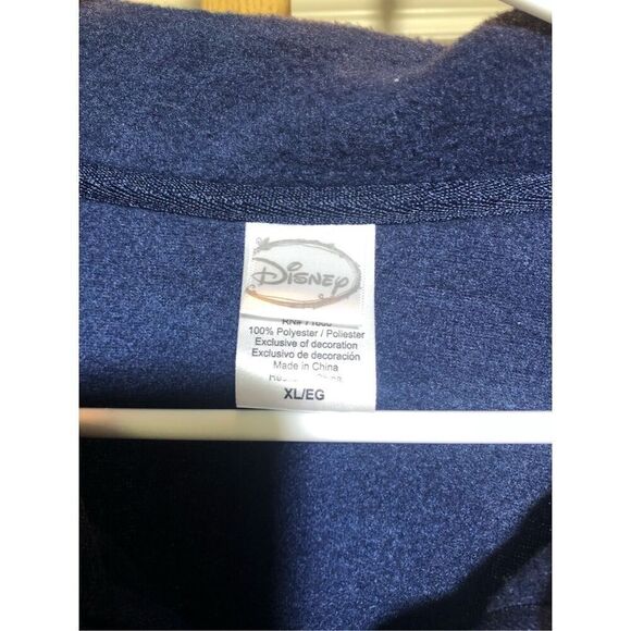 Disney Women’s Navy Blue Fleece Eeyore Zip Up Jacket Size XL - Picture 6 of 8